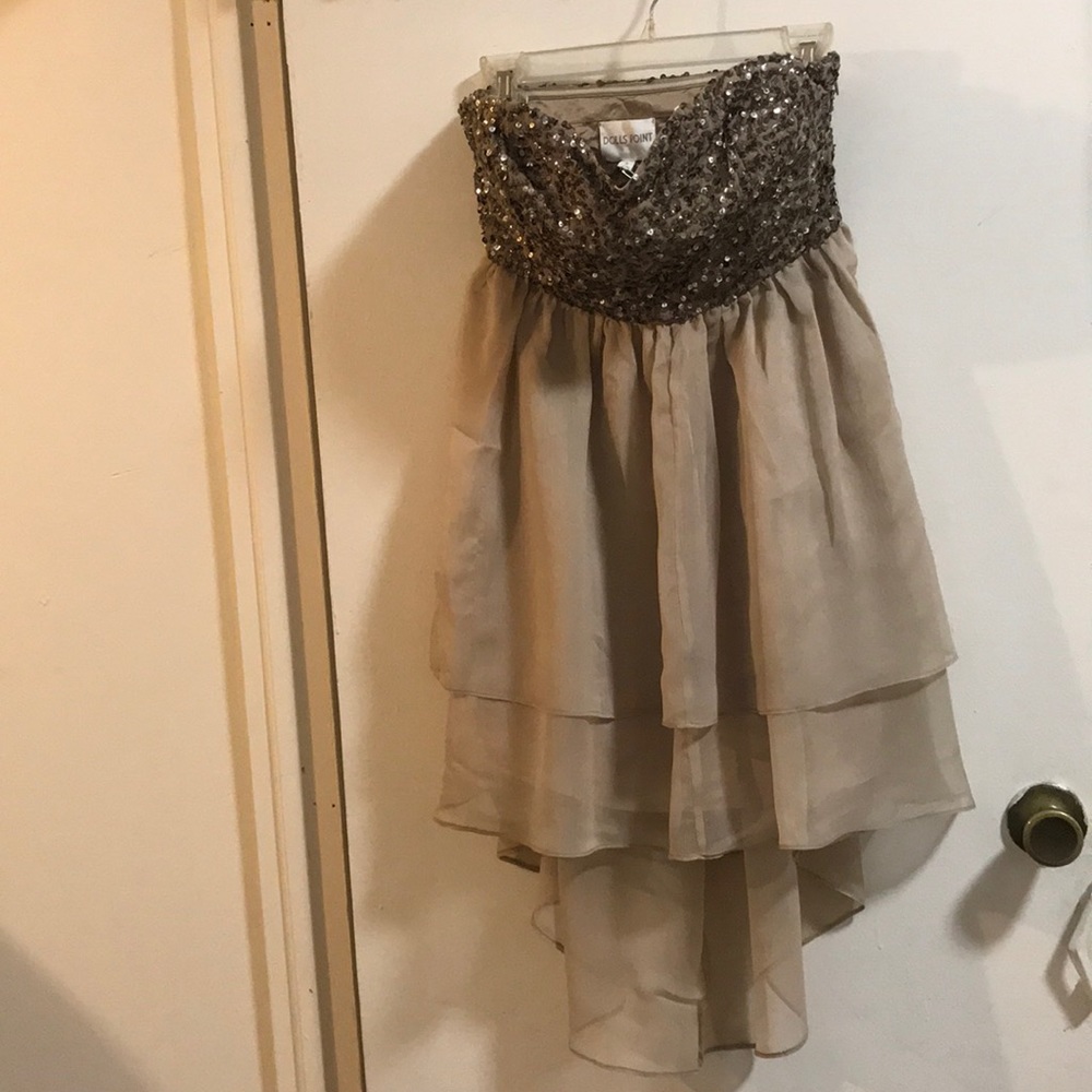 Sequin party high low dress